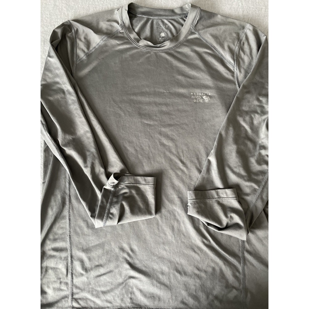 Mountain Hardwear T Shirt Mens Small Grey Long Sleeve Base Layer Tee Performance